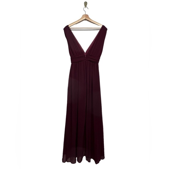 NWT LULUS Heavenly Hues Burgundy Maxi Dress - Picture 14 of 17